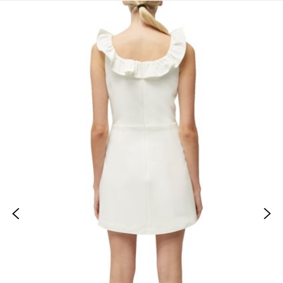 FRENCH CONNECTION SUMMER WHITE RUFFLE DRESS - Picture 3 of 8